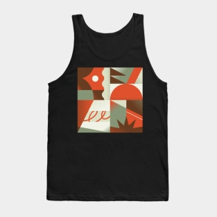 Red vector puzzle Tank Top